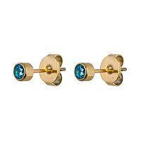 Пусеты Fiore Luna Cubic zirconia Blue Topaz, SWE0128 BT G